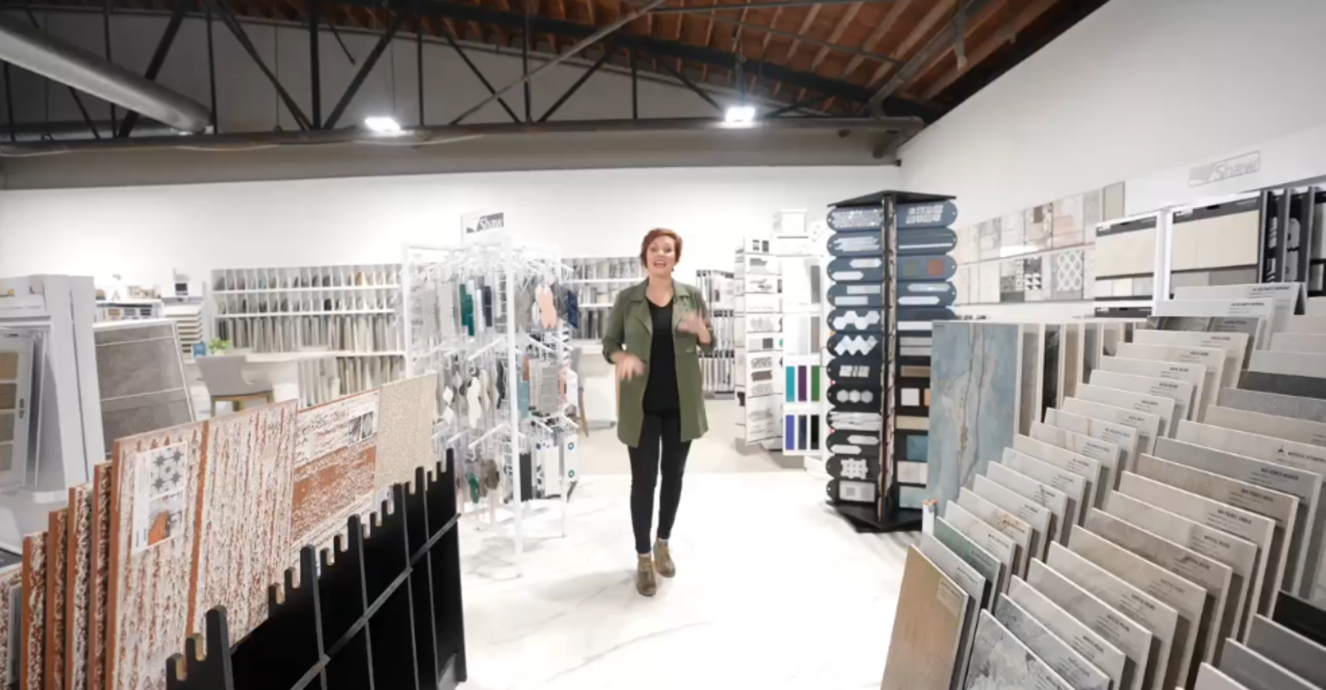 Greer flooring showroom displays