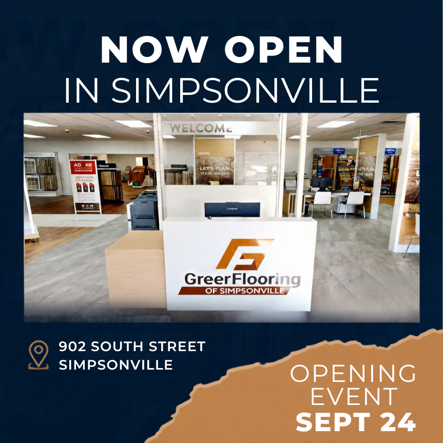 Greer flooring showroom displays