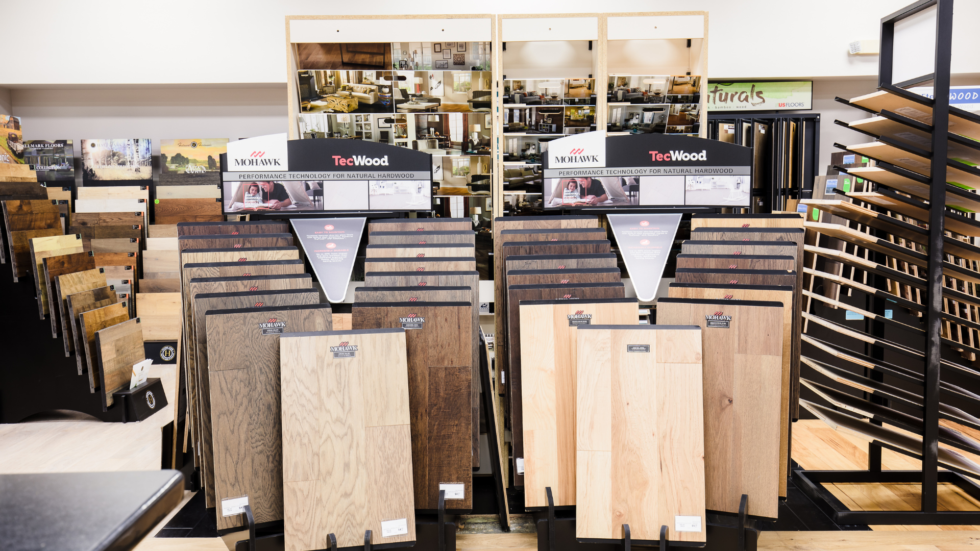 Mohawk hardwood flooring display